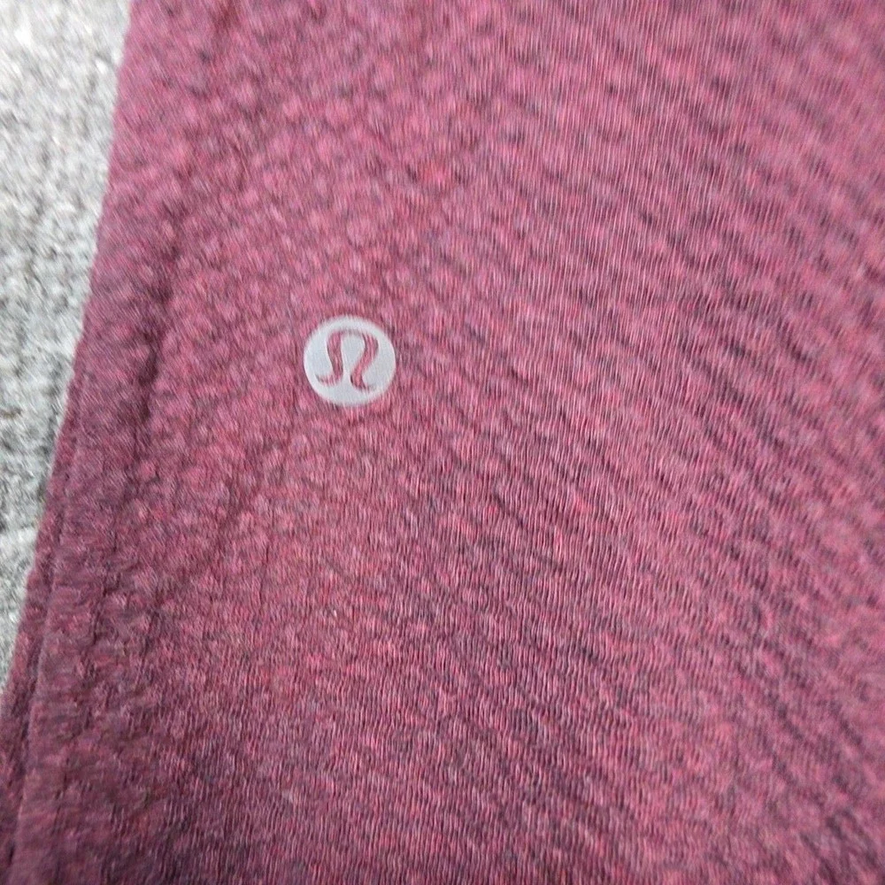 Lululemon Jogger Sweatpants Womens Small Purple Waffle Fleece Elastic Waist